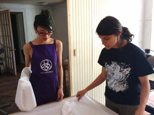 Wei Xin en Aguafuerte Taller