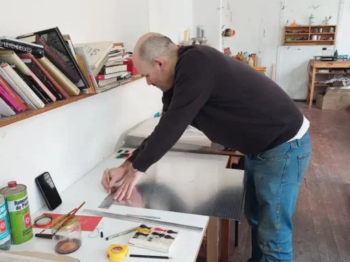 Andrés Rakos en Aguafuerte Taller